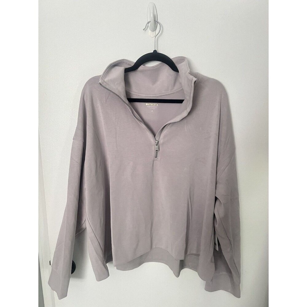 Athleta Seasoft Quarter 1/4 Zip Women’s Size 2X tensil purple $89 NWT Cooling - Picture 5 of 12